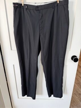 Alberto Cardinali 42 x 32 Men's Charcoal Dress Pants